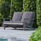 Flash Furniture Gray Poly Resin Loveseat-Gray Cushions JJ-C14022-GY-GG - alternate 1